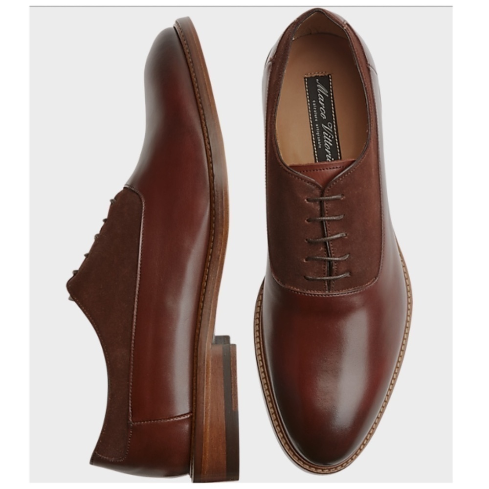Marco Vittorio Siena Chestnut Plain Toe Oxfords